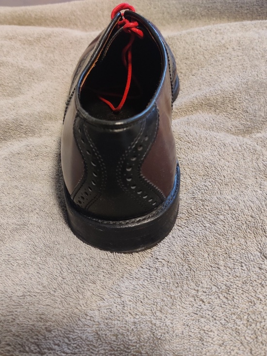 Allen Edmonds Shelton Oxfords 10.5 Mahogany-Brown/Black Dress Shoes main image 4
